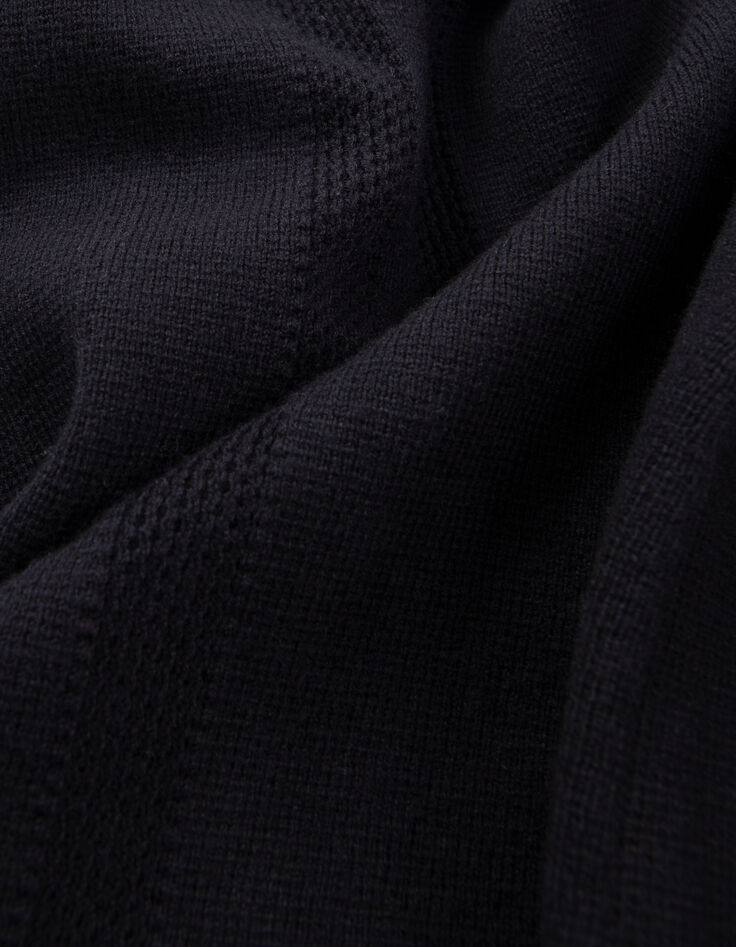Pure Edition-Herrenstrickjacke mit Rei&szlig;verschluss, schwarz-7