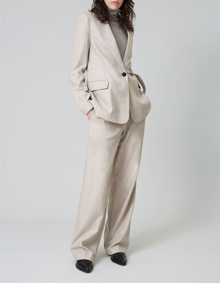 Pure Edition-Veste de costume sésame flanelle Femme-2