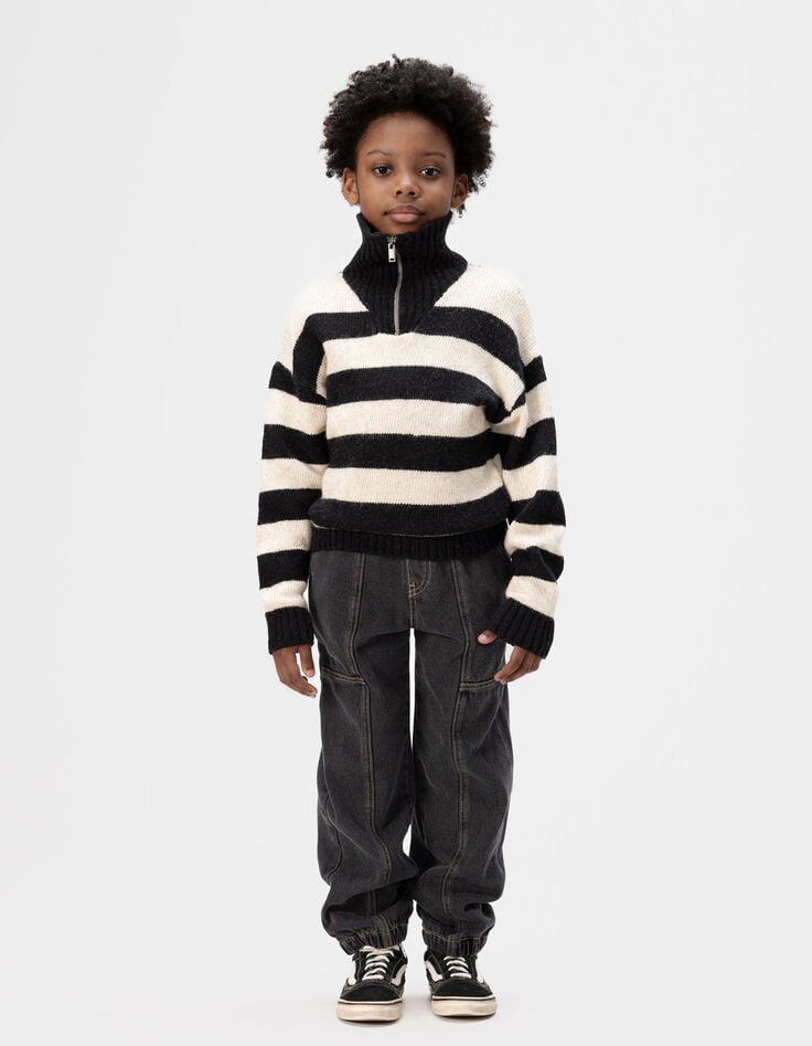 Vaqueros jogger loose negros niño-1 Vaqueros jogger loose negros niño-1