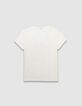 Weißes Damen-T-Shirt Biowolle Schriftzug Stick-Buchstaben-5