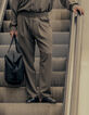 Men&rsquo;s brown flannel jogging trousers-1