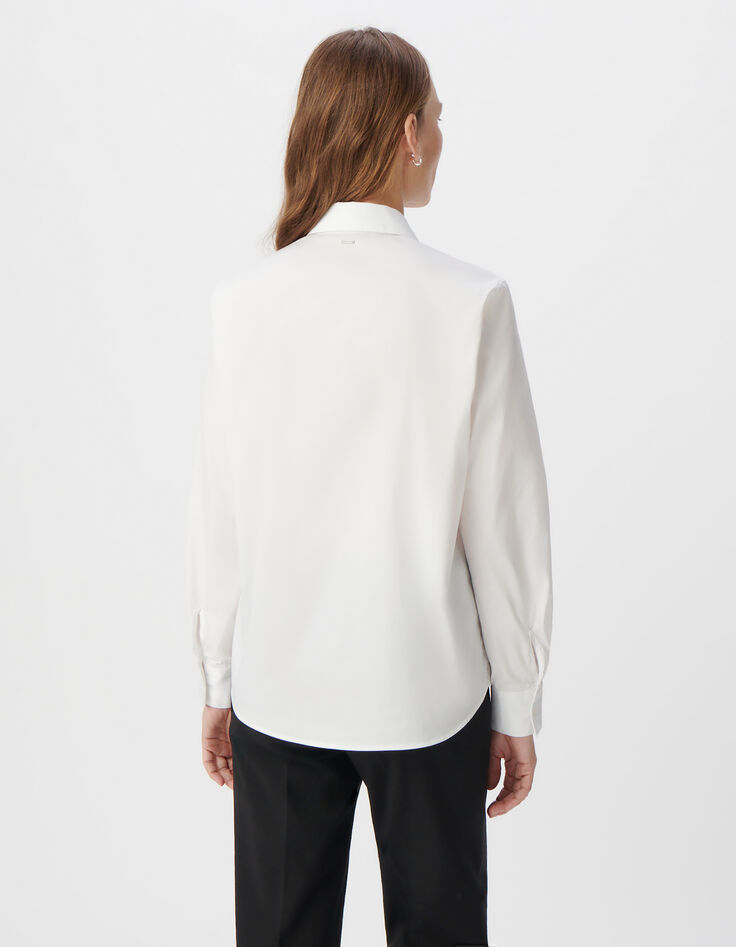 Chemise blanche à manches longues Femme-4