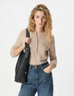 Pull manches longues beige 100% laine Femme-2