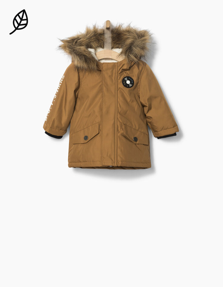 Parka coñac bebé niño-2 Parka coñac bebé niño-2
