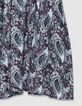 Women's burgundy paisley dress-4