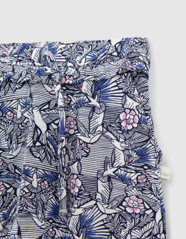 Baby girls' ecru wax hummingbird print harem pants-4