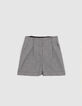 Women's black Prince of Wales shorts-5