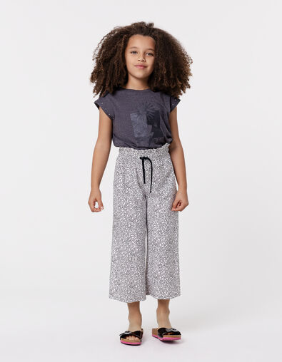 Pantalón blanco diseño gráfico niña - IKKS