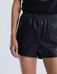 Women&rsquo;s black studded biker-style shorts-4