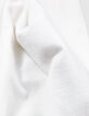 Girls’ off-white T-shirt, palm trees and ruffled sleeves-5