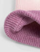 Girl's pink deep dye knit snood-5