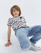Jungenmatrosenshirt mit Streifen und Patch-4