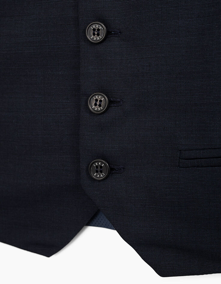 Boys’ navy suit waistcoat -3