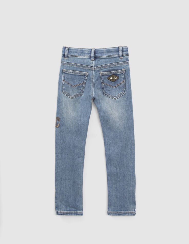 Vaqueros slim azules irrompibles con insignias ni&ntilde;o-2