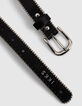 Ceinture noire perfo étoiles bordée micro billes fille-3