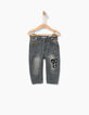 Baby boys' grey jeans -1