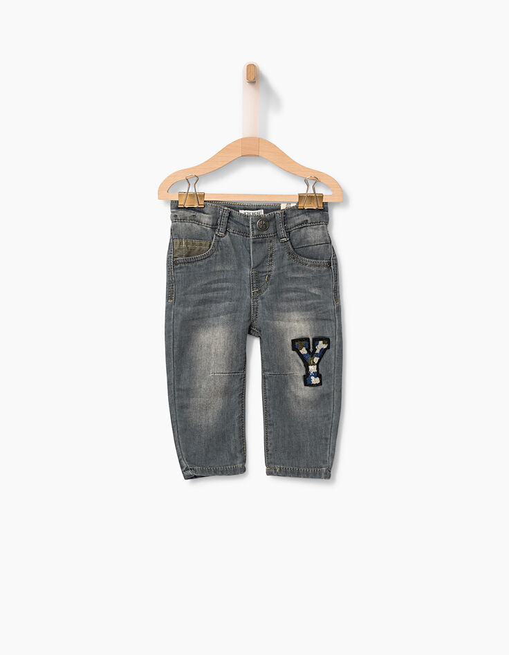 Baby boys' grey jeans -1