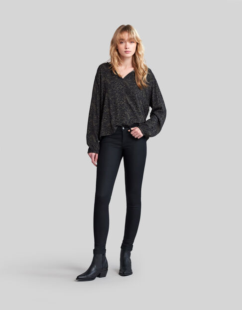Legging negro corte bajo mujer