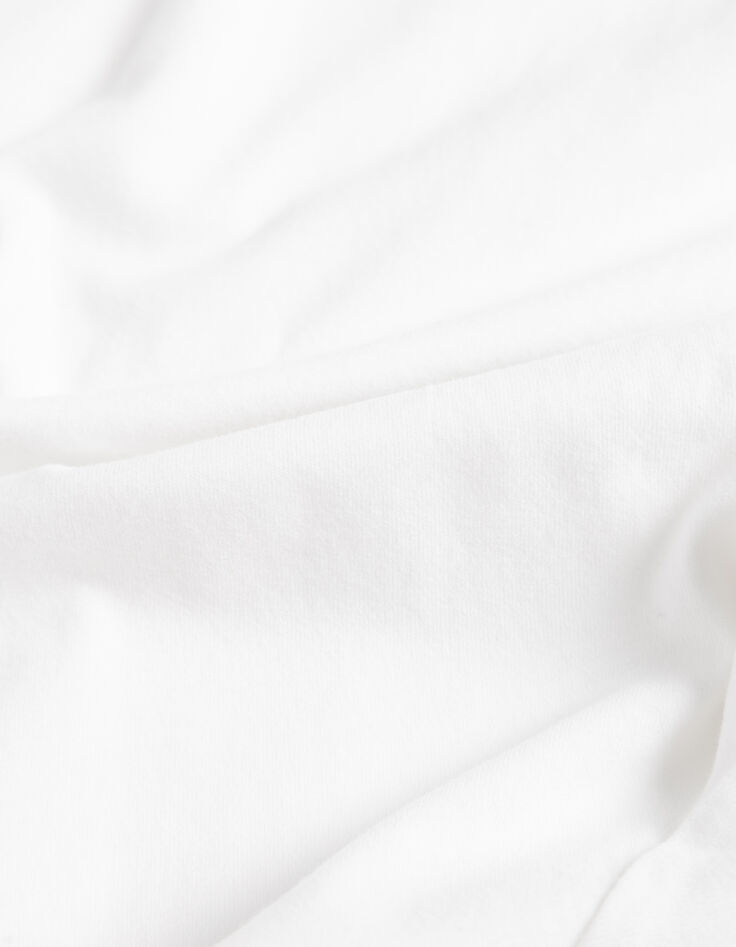 T-shirt blanc col rond manches courtes Homme-6