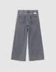 Jean LARGE gris coton bio fille-6