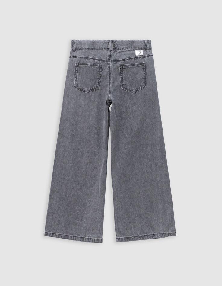 Jean LARGE gris coton bio fille-6