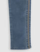 Vintage blue jeans met zijstroken meisjes-5