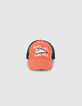 Casquette corail et navy forme baseball garçon -2