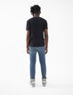 Men’s black T-shirt with biker image-3