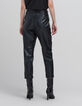 Pantalón de mujer 7/8 rock negro zanahoria-5