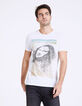 Men's white redesigned Mona Lisa graphic T-shirt-2