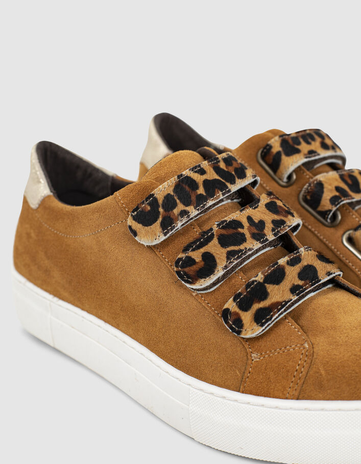 Geelbruine sneakers met velcro luipaard I.Code - IKKS