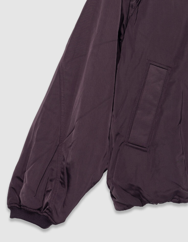 Women's oversize burgundy nylon bomber-3