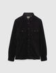 Zwart overshirt REGULAR ribfluweel Heren-1