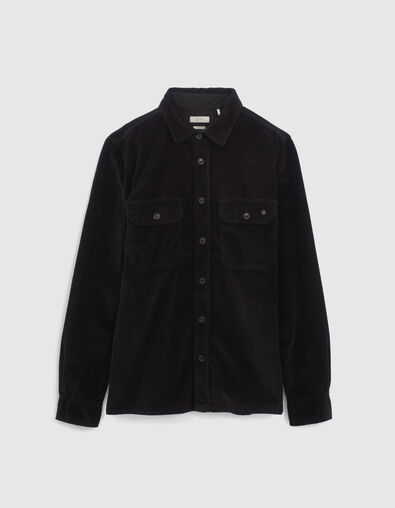 Zwart overshirt REGULAR ribfluweel Heren - IKKS