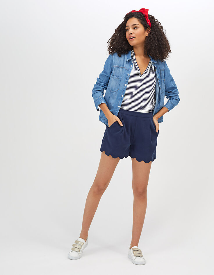 Tee shirt marinière à dentelle I.Code-6