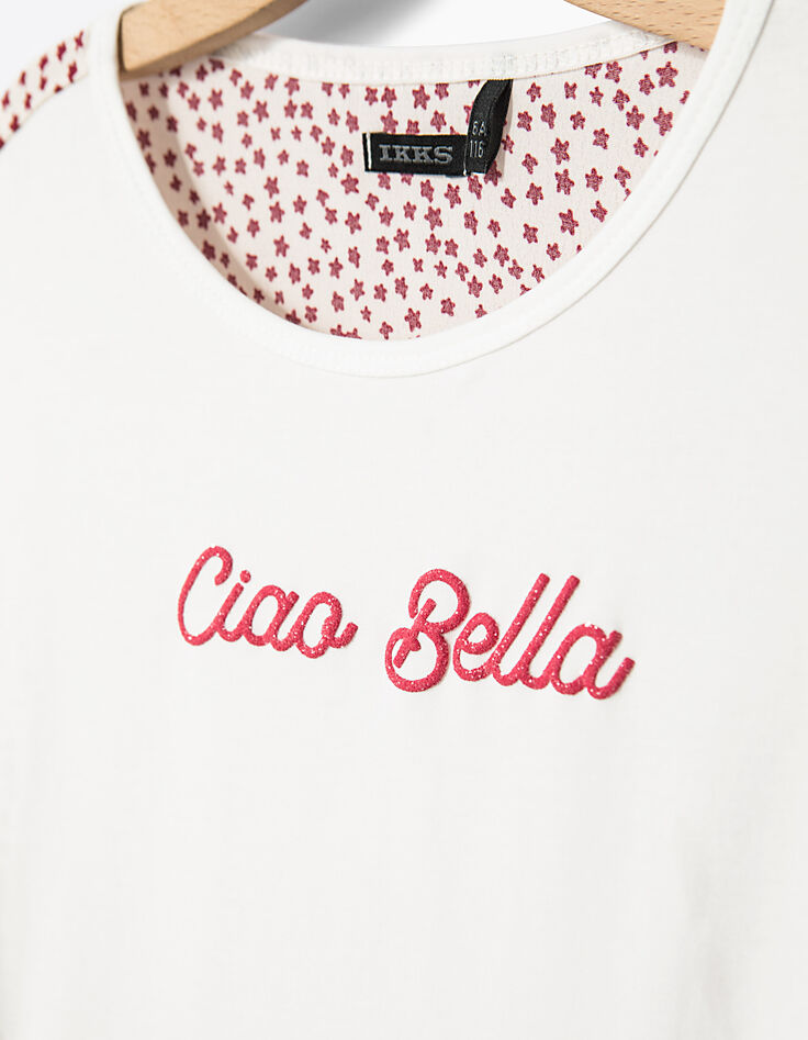 Girls’ mixed-fabric T-shirt-5 Girls’ mixed-fabric T-shirt-5