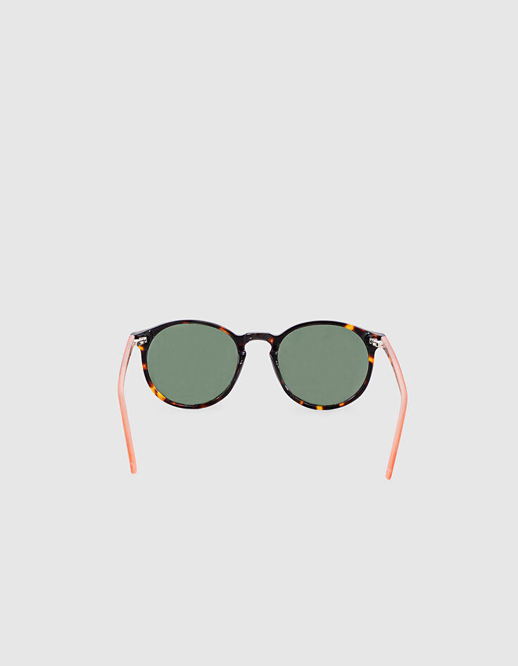 Lunettes solaires mixtes à écailles branches abricot-3