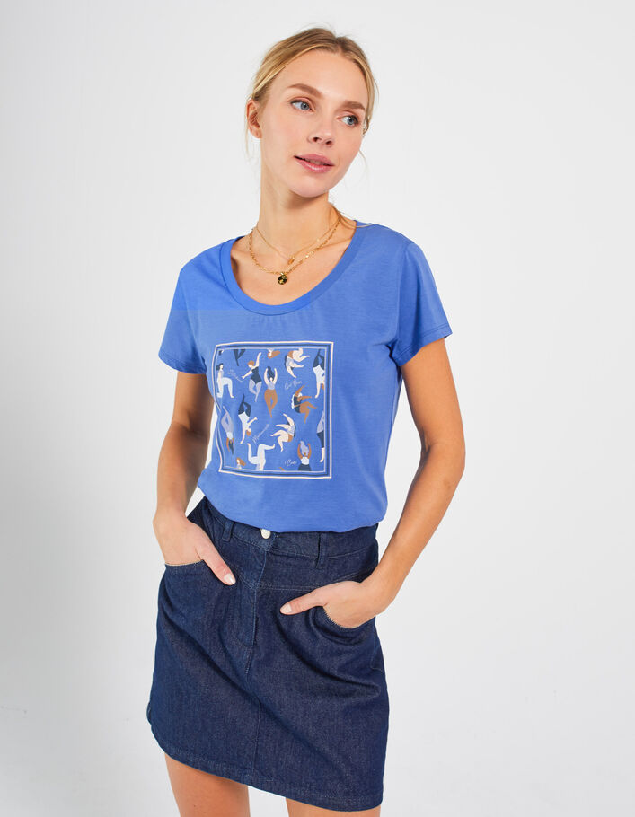 Tee-shirt cobalt à visuel women I.Code  - I.CODE