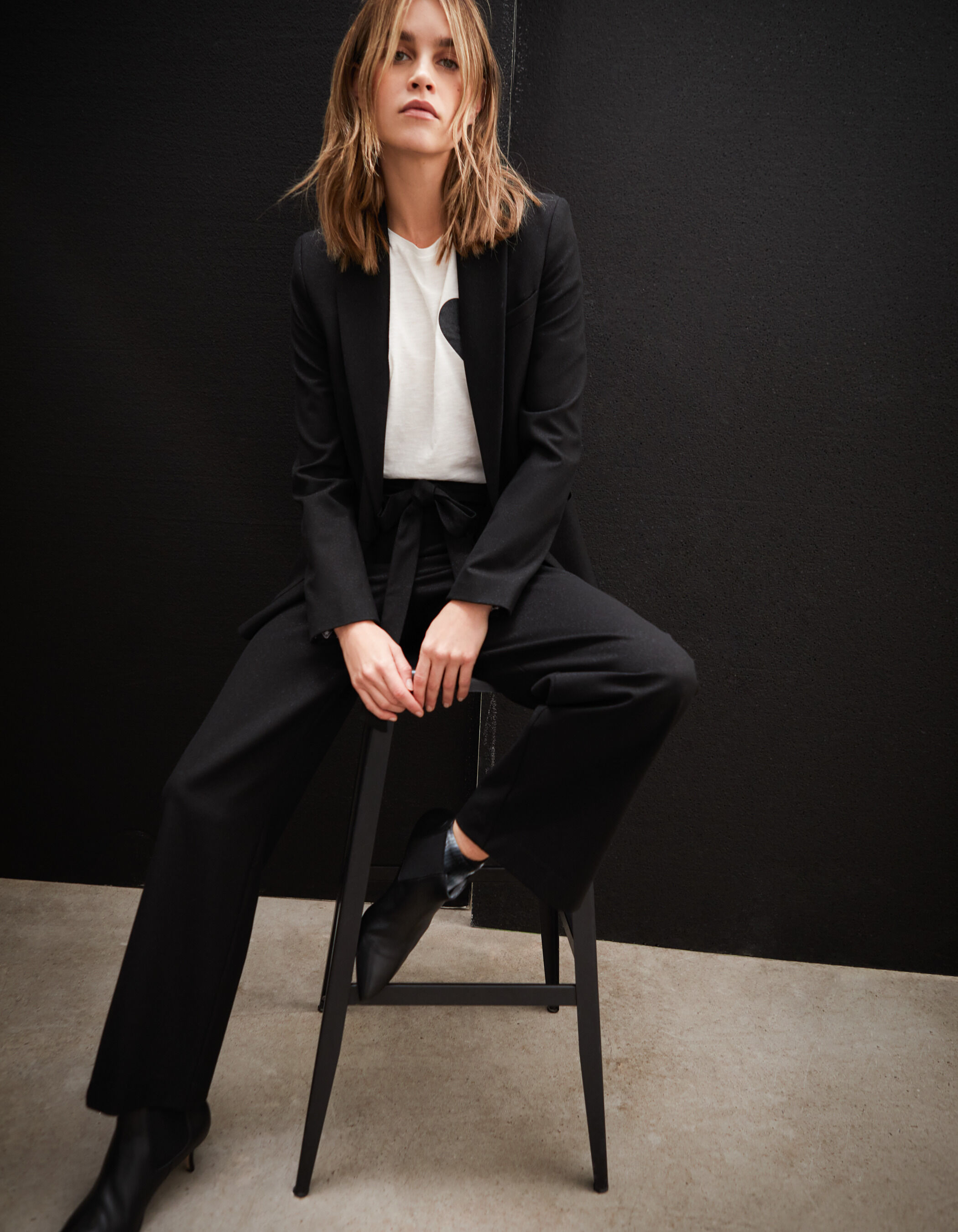 Pantalon noir deals ikks femme