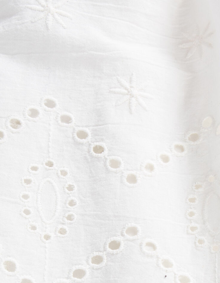 Gebroken witte rok broderie anglaise meisjes-6