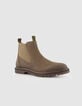 Chelsea boots beiges cuir semelles crant&eacute;es Homme-2