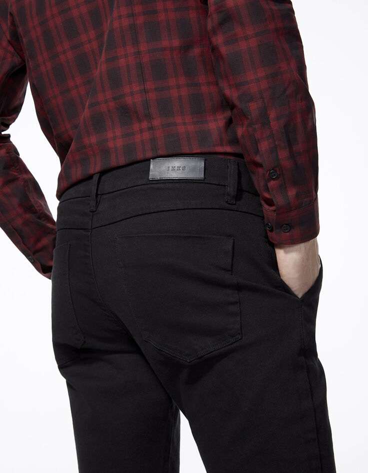 Men's black tapered jeans-4