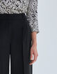 Pantalón ancho negro tiro alto mujer-4