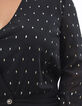 Langer schwarzer Overall mit Bluse in Schwarz und Gold I.Code-3