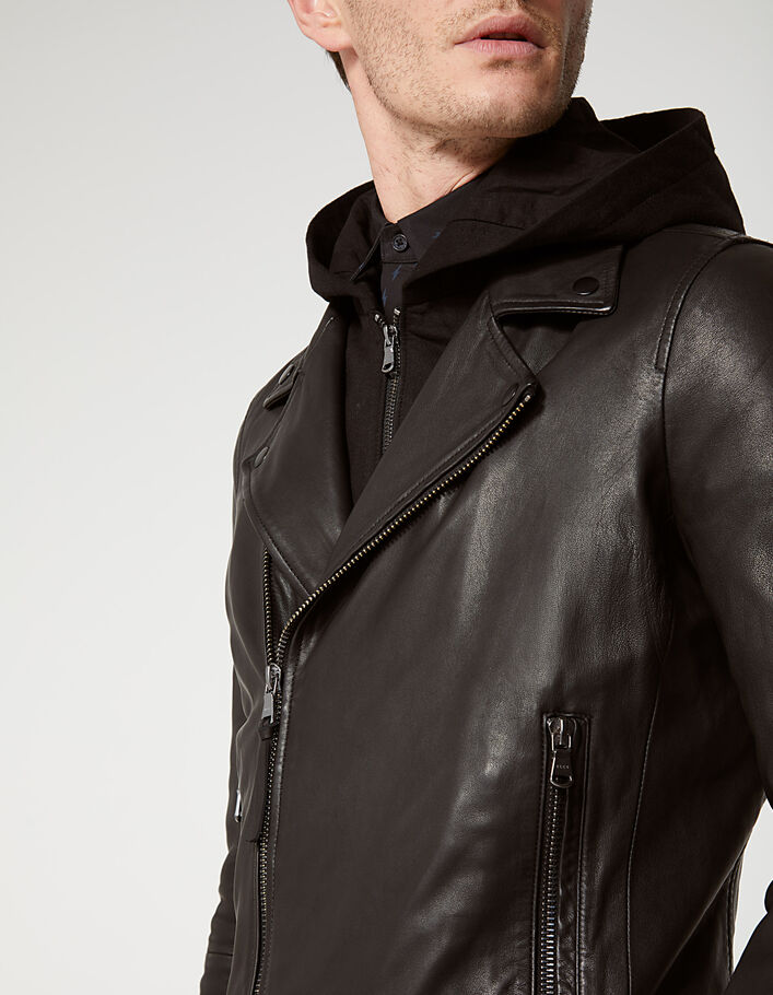 Men's leather jacket - IKKS