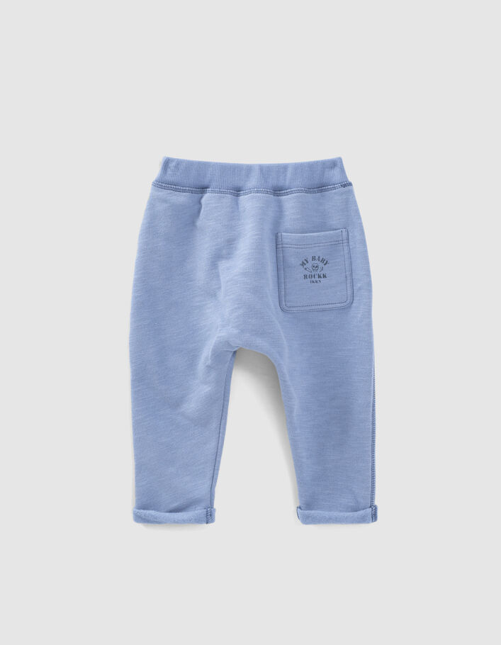 Pantalon bleu molleton bio bébé - IKKS
