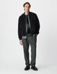 Cazadora negra ante acolchada WATERPROOF hombre-1