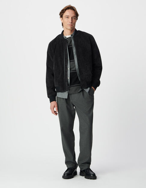Cazadora negra ante acolchada WATERPROOF hombre - IKKS