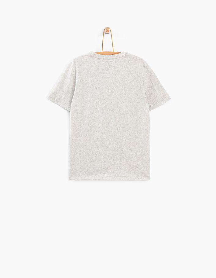 T-shirt grijs gechineerd vlag-skater  - IKKS