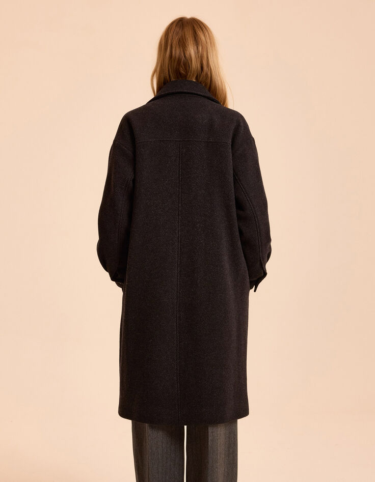 Manteau long gris esprit surchemise I.Code-4